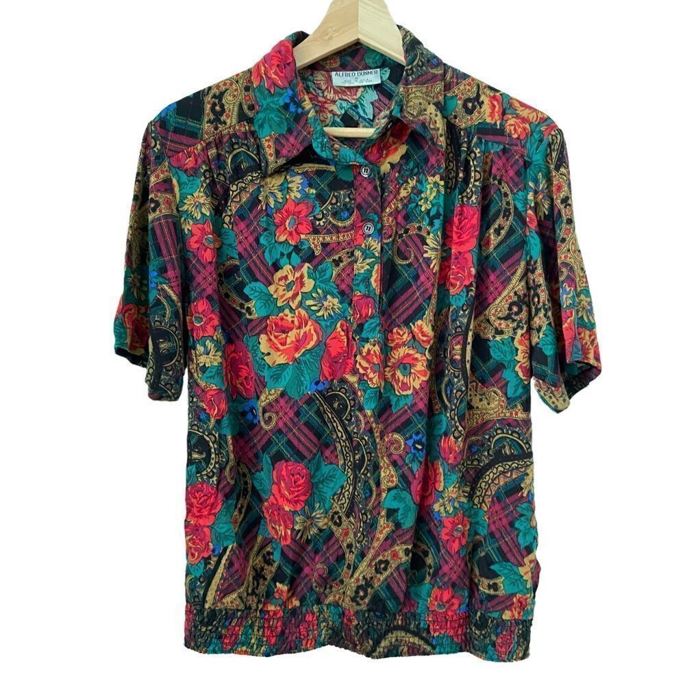 Vintage Alfred Dunner Printed Top Made in USA in Size 10